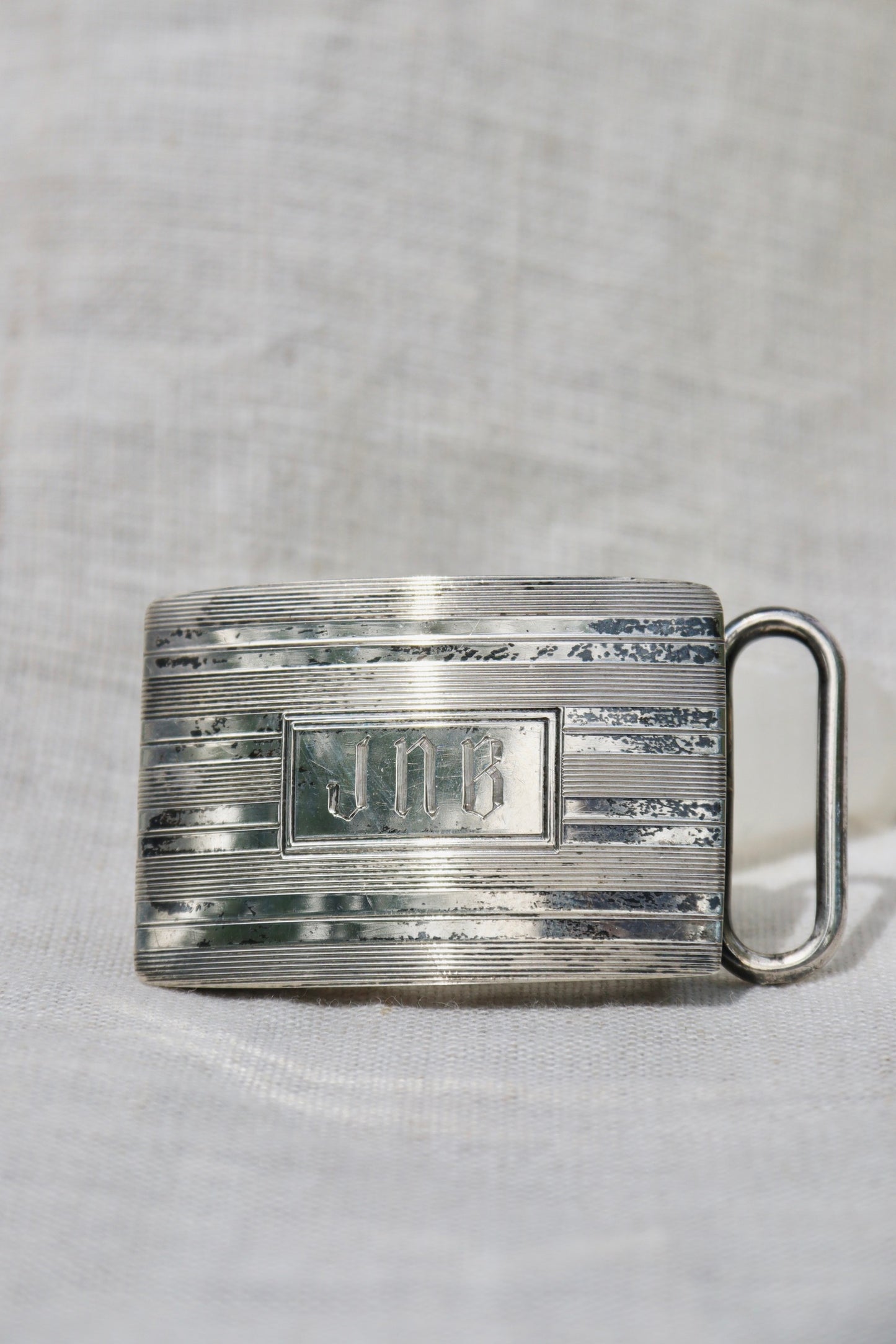 Engraved Tiffany & Co Sterling Silver Belt Buckle