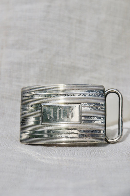 Engraved Tiffany & Co Sterling Silver Belt Buckle