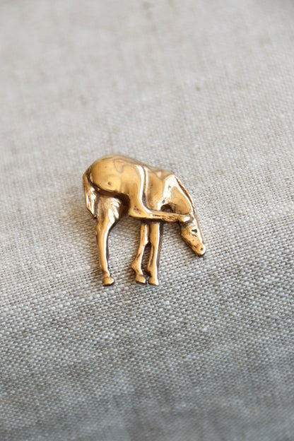 14K Yellow Gold Horse Pendant
