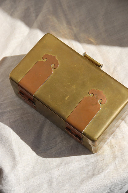 Brass Box with Copper Hinges