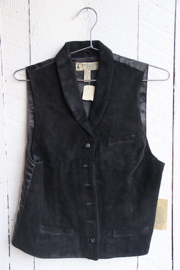 Marsh Landing Black Suede Vest