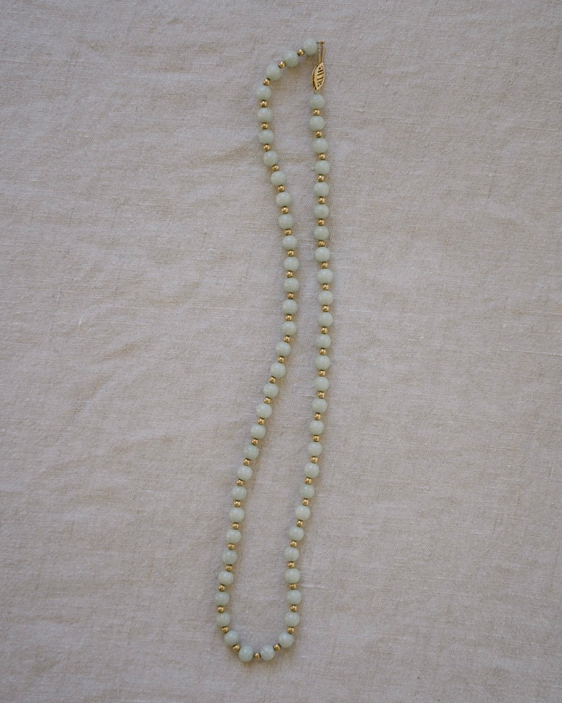 14K Jadeite Bead Necklace