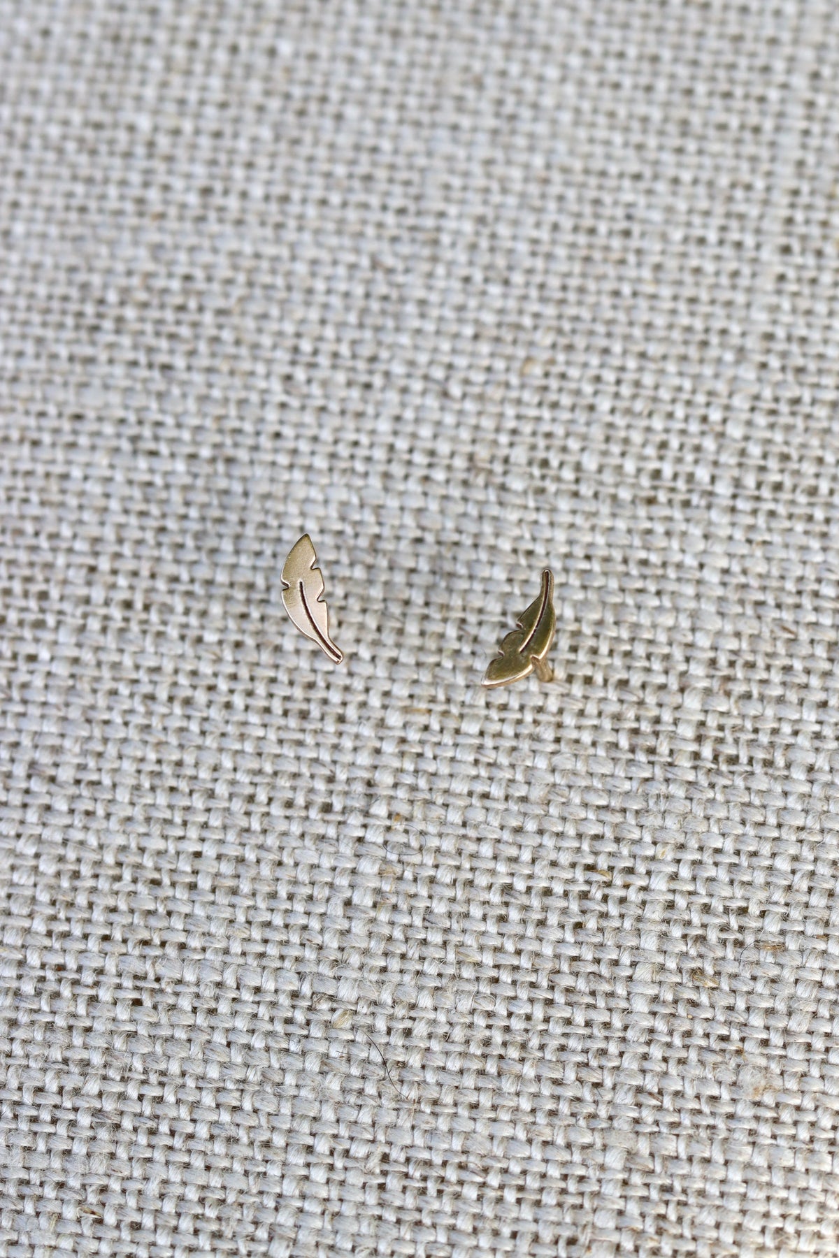 Zoe Chicco 14k Itty Bitty Feather Studs