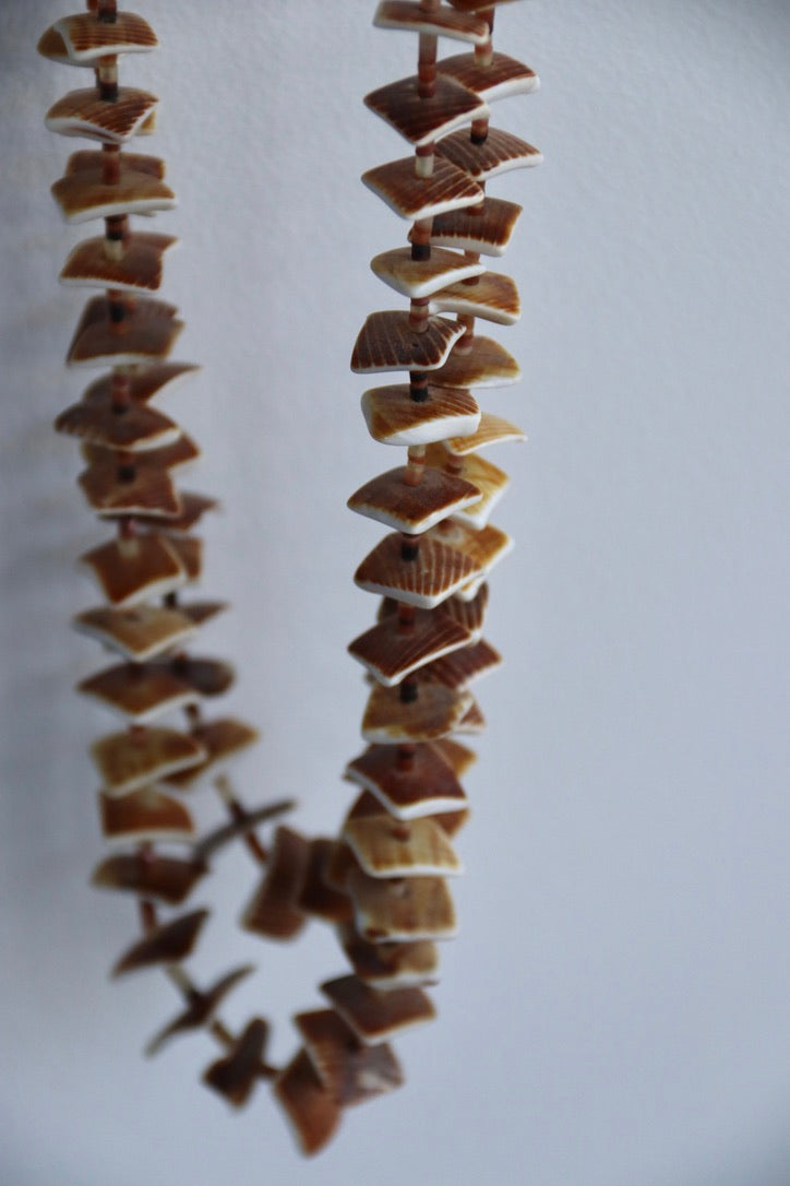 Double Strand Long Shell Necklace