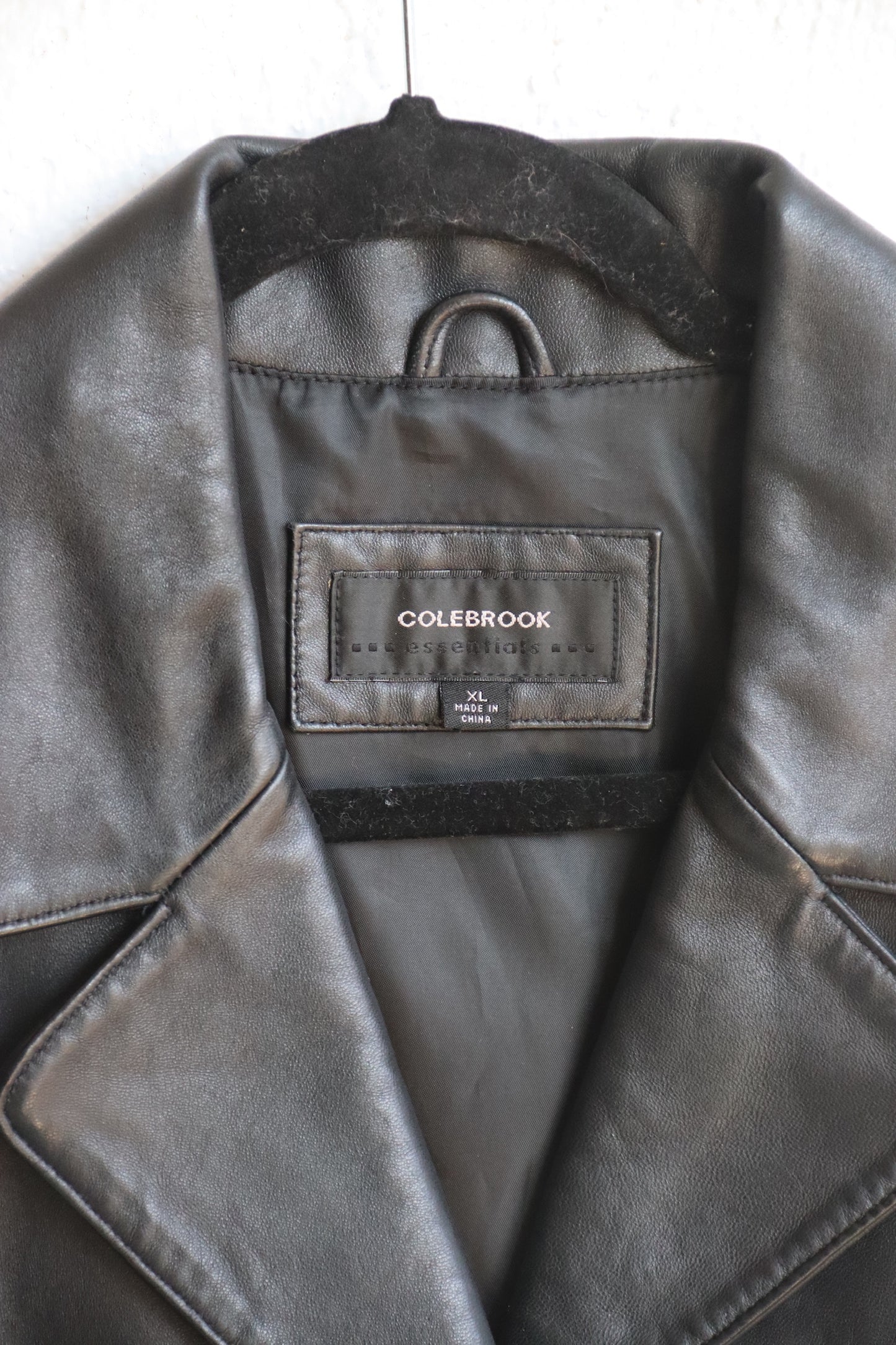 Colebrook Black Leather Coat