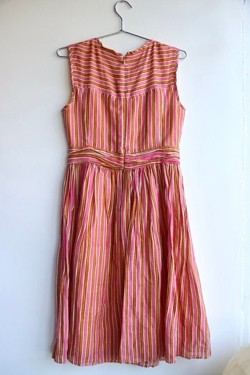 Tory Burch Pink and Yellow Striped Dress