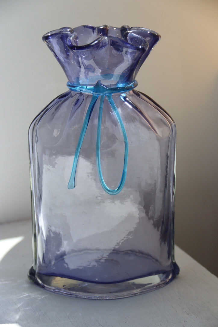Purple Glass Bag Vase