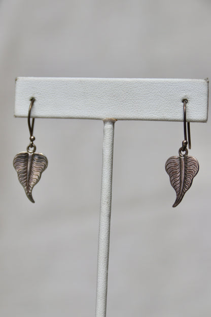 Sterling Silver Leaf Earrings
