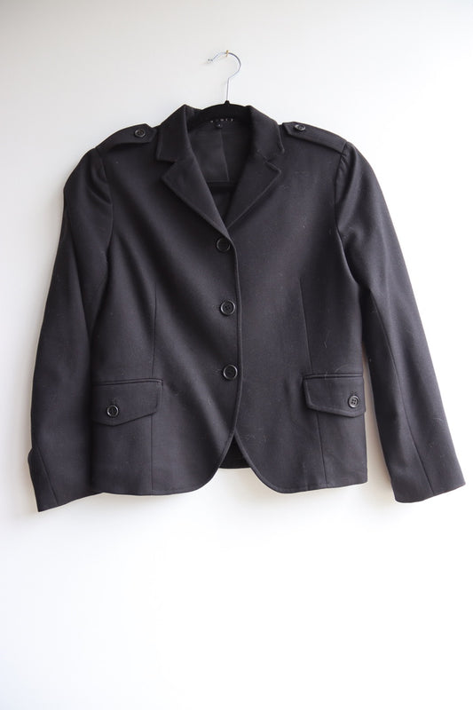 Theory Black Cropped Jacket