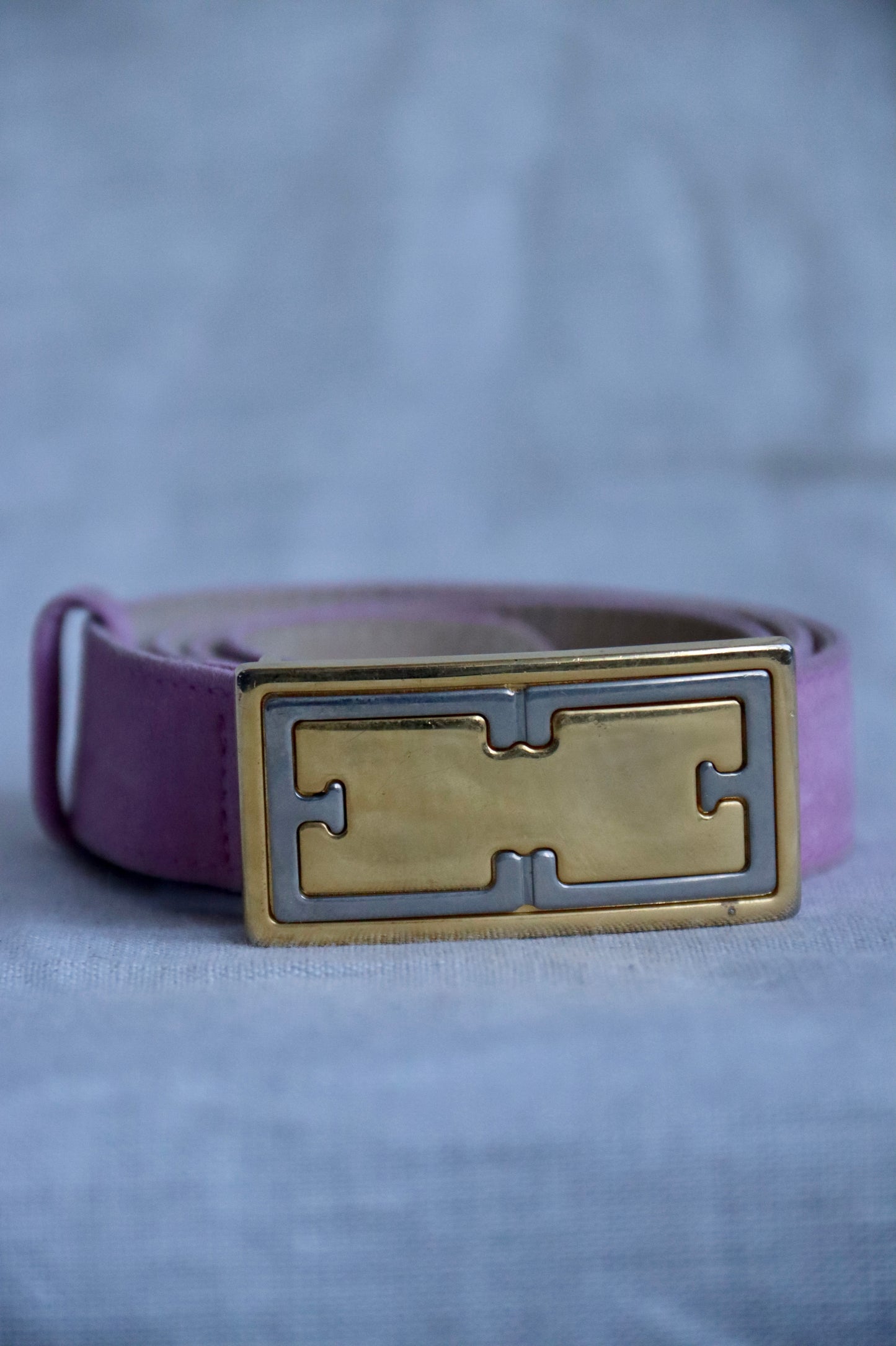 Vintage Escada Pink Suede Belt - 36