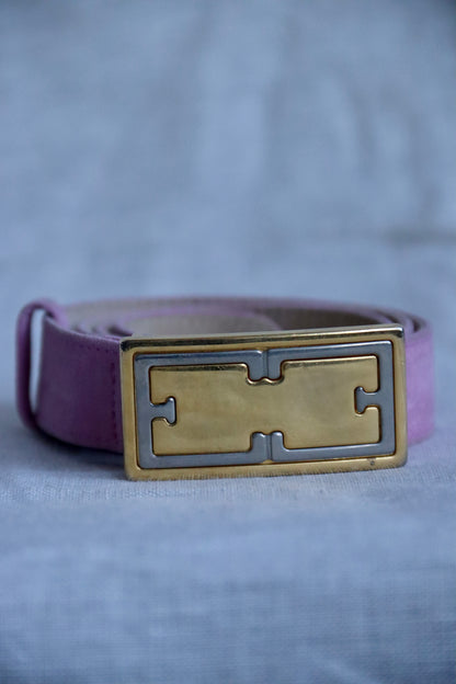 Vintage Escada Pink Suede Belt - 36