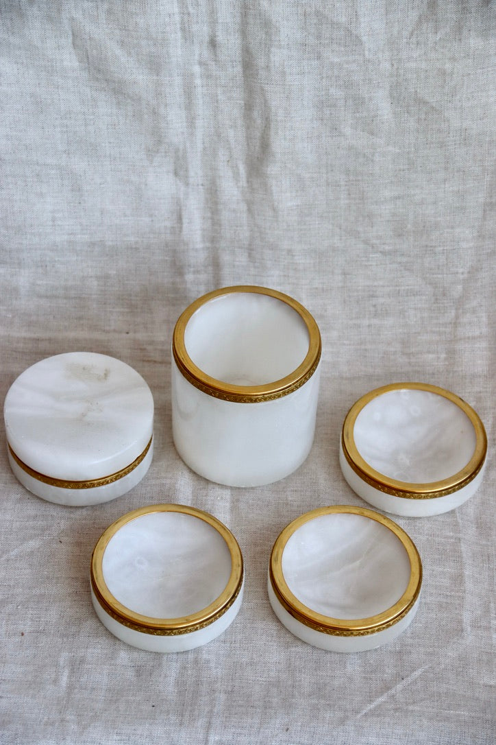Vintage Marble Stacking Jewelry Box