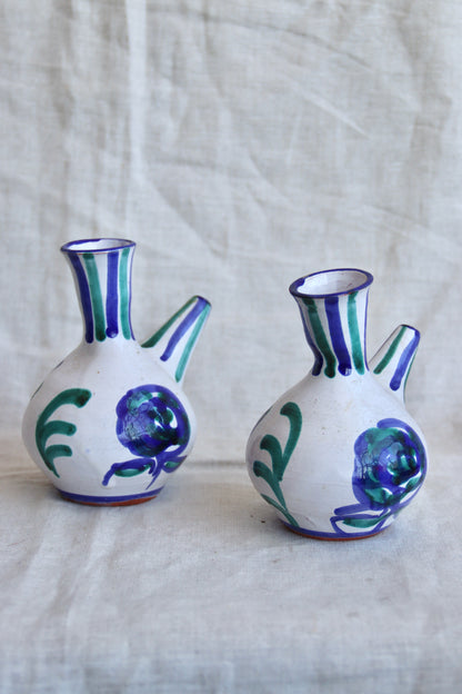 Set of 2 Vintage Spanish Ceramic Vessels