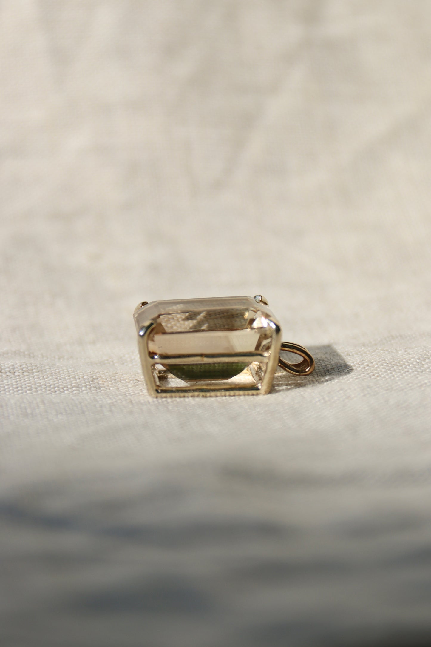 Smoky Quartz Pendant - 14K Yellow Gold