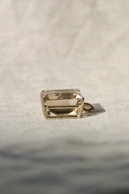 Smoky Quartz Pendant - 14K Yellow Gold
