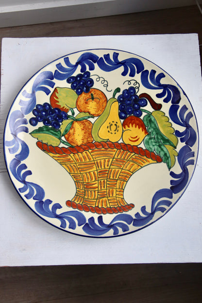 Large Mexican Hand Painted Ceramic Platter