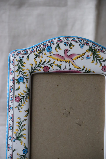 Vintage Philip Whitney Handpainted Ceramic Picture Frame