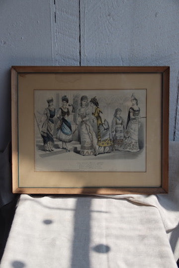 Vintage Framed Fashion Print - As Is