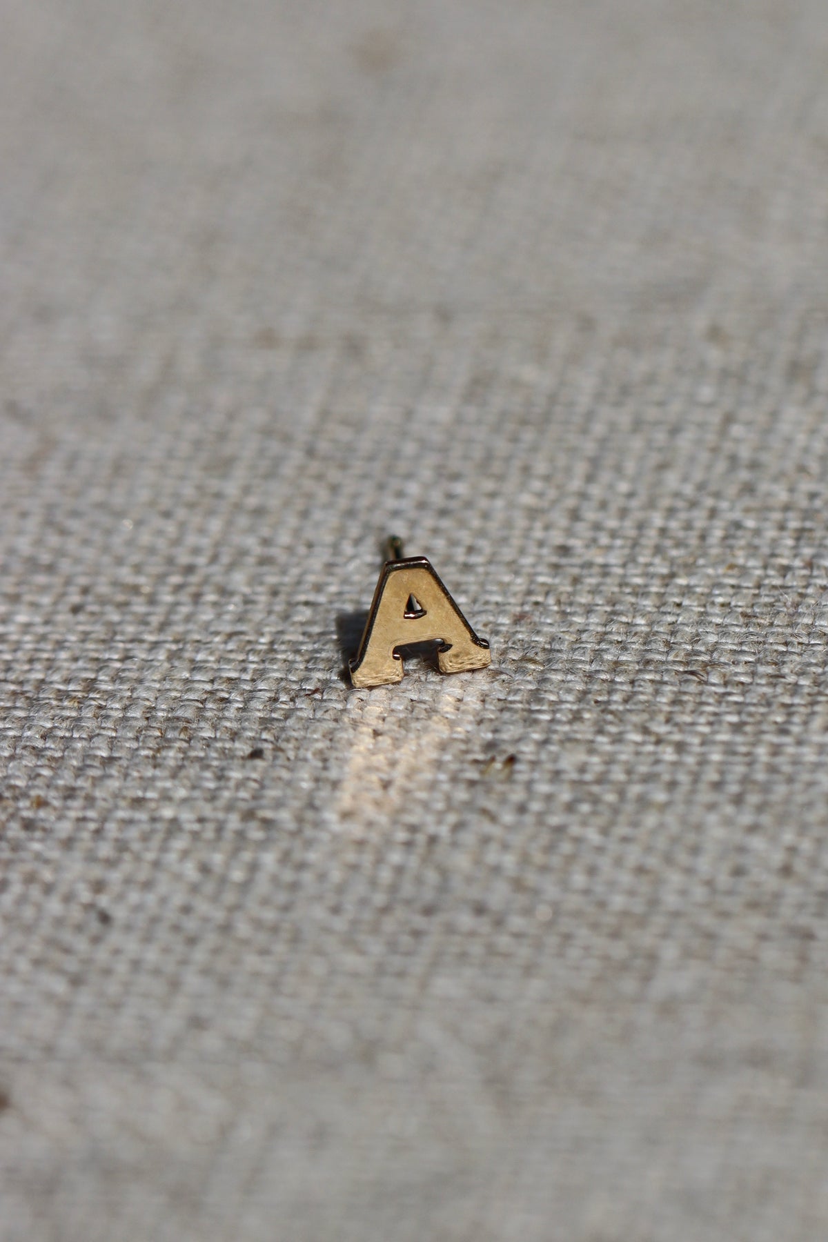 Zoe Chicco 14k Gold Initial Letter A Stud