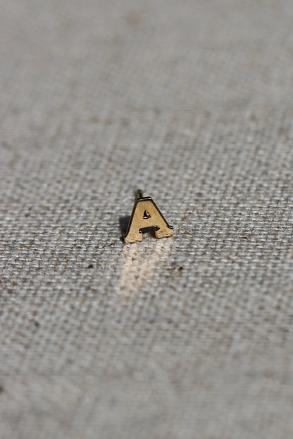 Zoe Chicco 14k Gold Initial Letter A Stud
