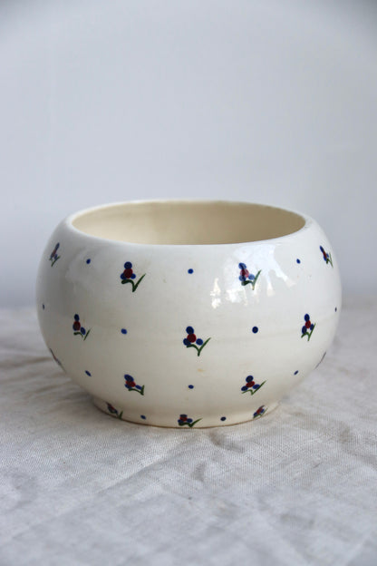Hand Painted Flowers Ceramic Bowl