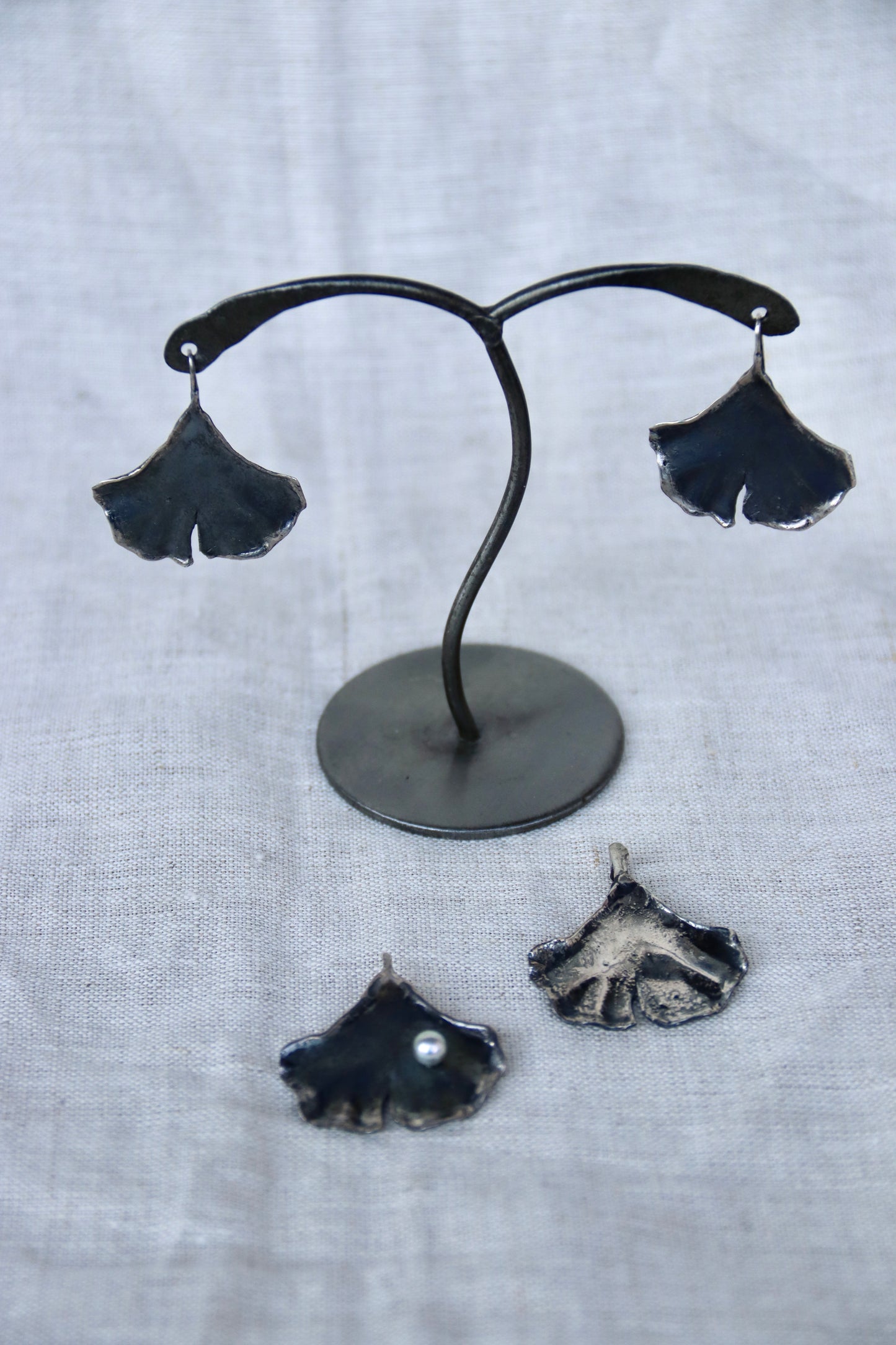 Parrish & Wager Sterling Silver Ginko Leaf Jewelry