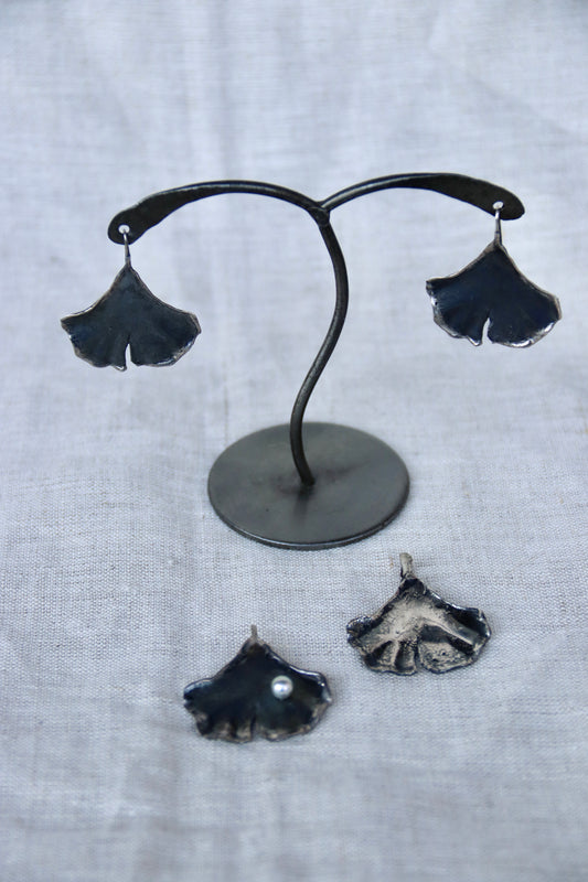 Parrish & Wager Sterling Silver Ginko Leaf Jewelry