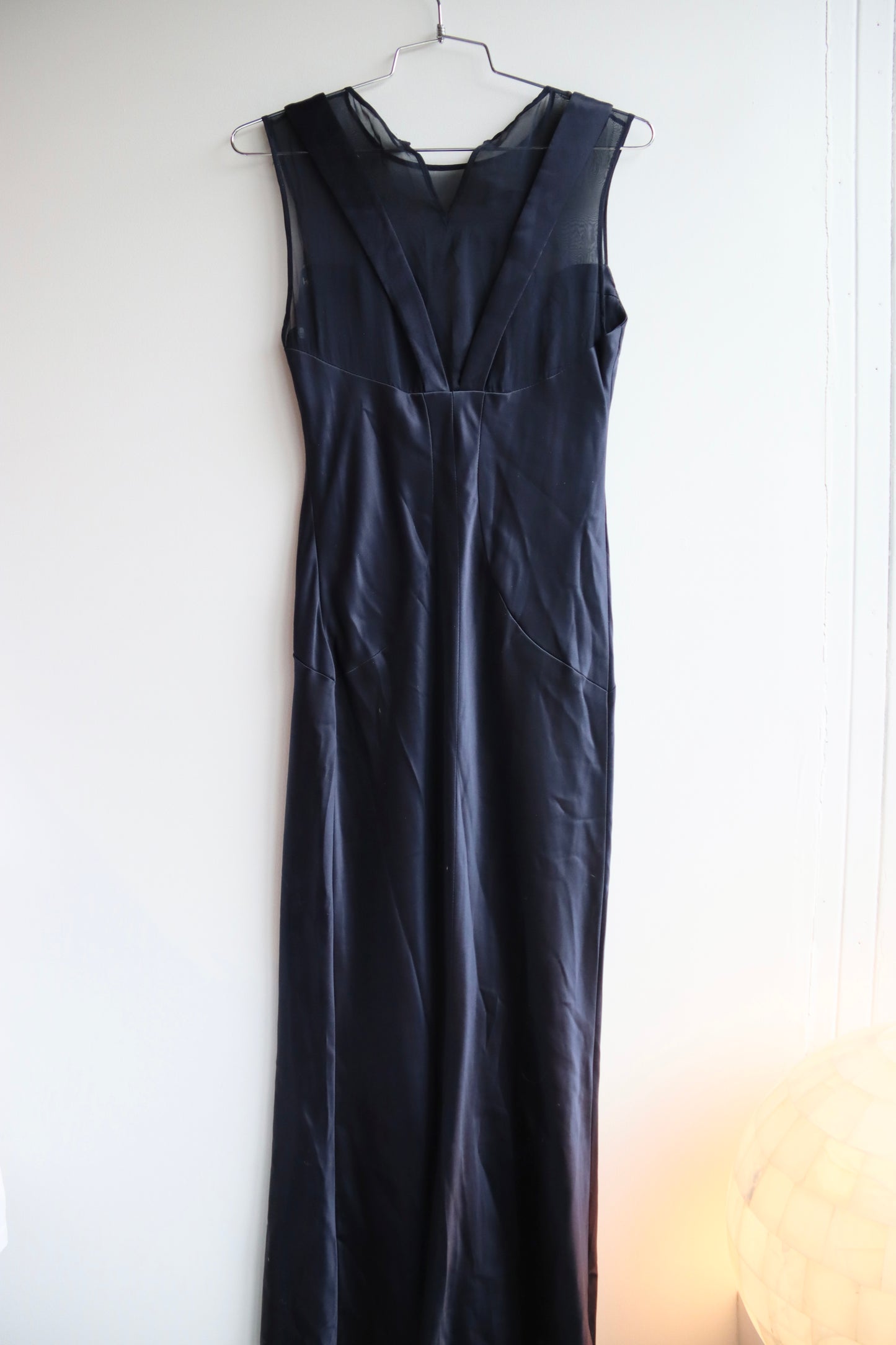 ABS by Allen Schwartz Blue Satin Dress