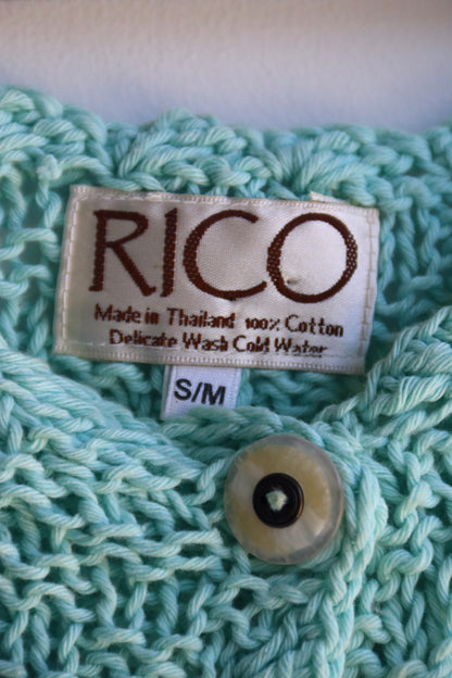 Vintage Rico Turquoise Knit Top