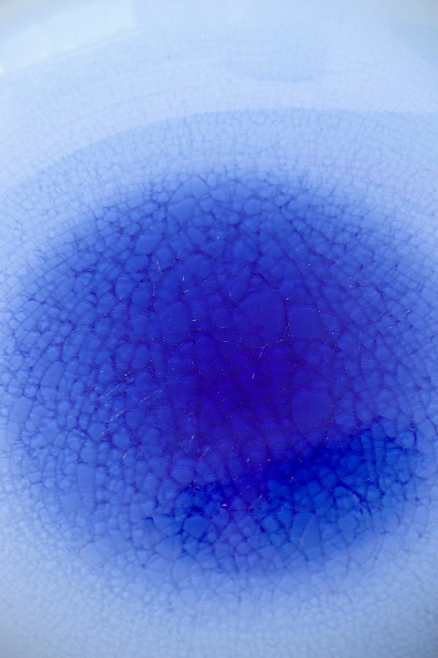 Kotobuki Blue Crackle Glaze Plate