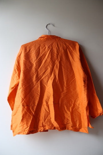 Saks Fifth Avenue “Real Clothes” Orange Silk Top