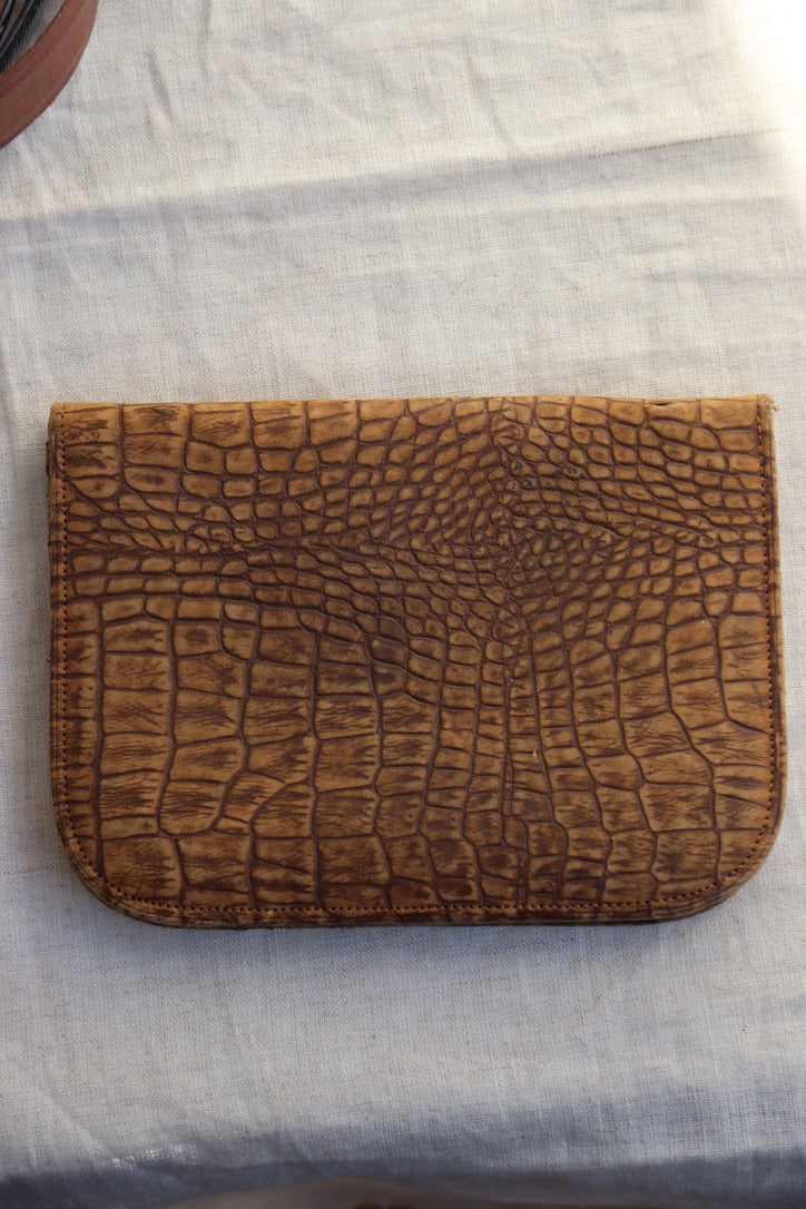 Antique Leather Clutch