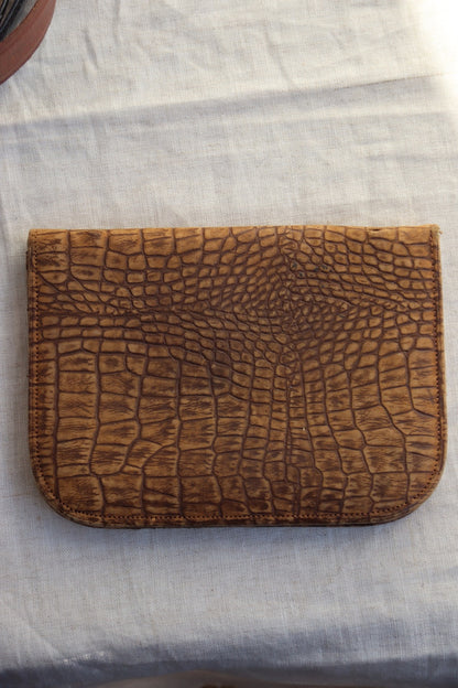 Antique Leather Clutch