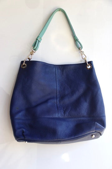 Isaac Mizrahi Blue Leather Bag