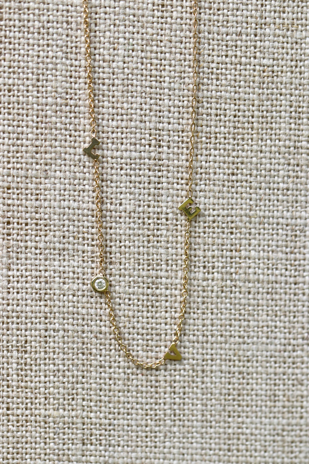 Zoe Chicco 14k Itty Bitty Scattered LOVE with Diamond Necklace