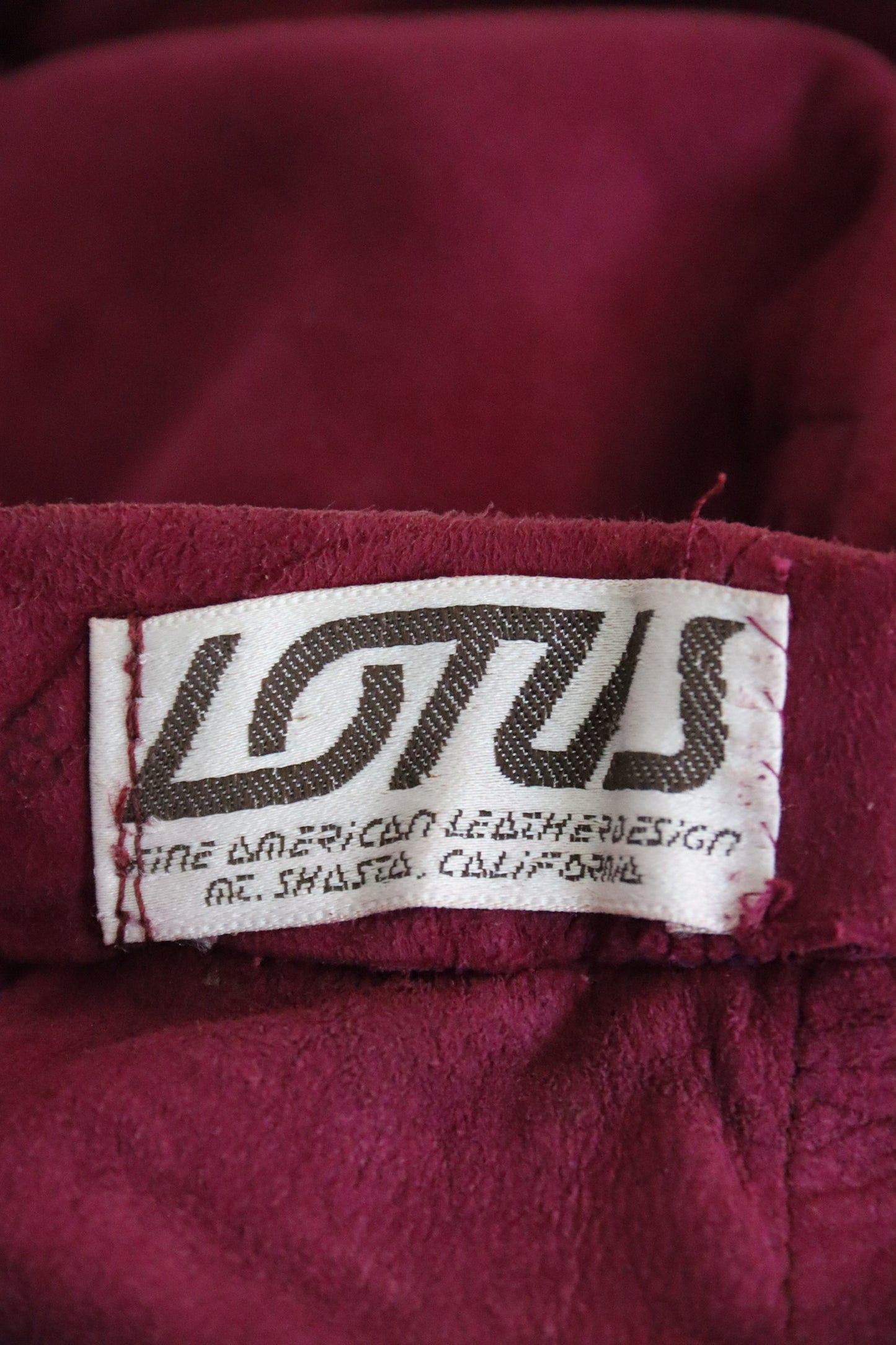 Lotus Maroon Leather Skirt - as is