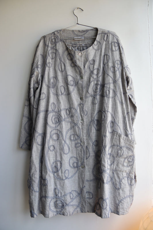 Bryn Walker Grey Linen Tunic and Skirt Set