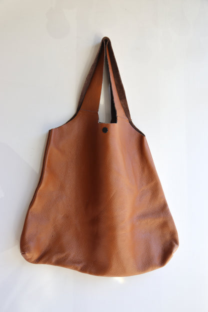 Pulicati Brown Pebbled Leather Bag