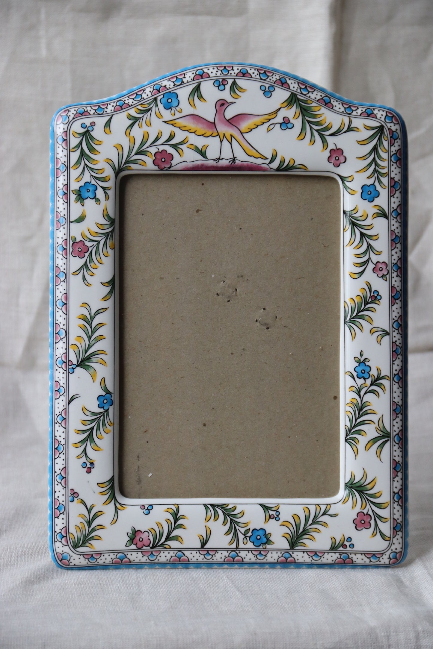 Vintage Philip Whitney Handpainted Ceramic Picture Frame
