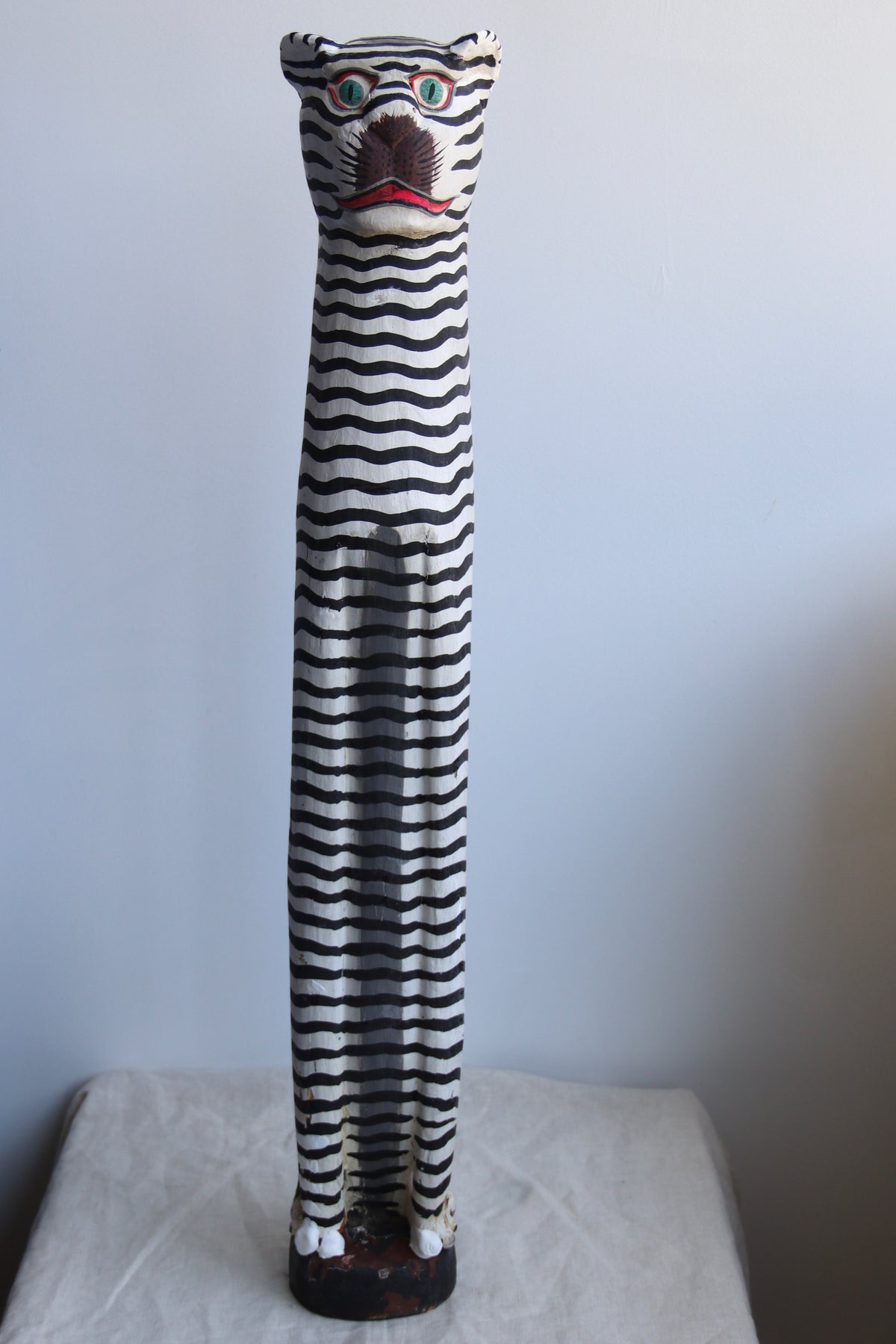 Striped Cat Statue