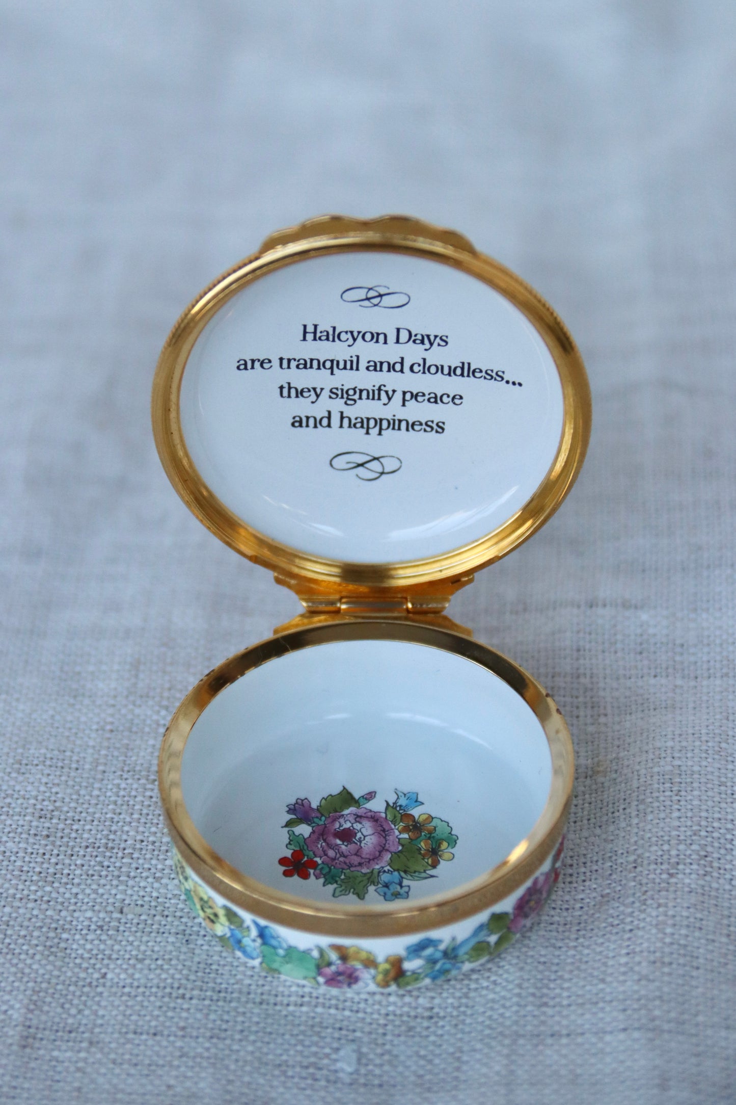 Halcyon Days Flower Enamel Box
