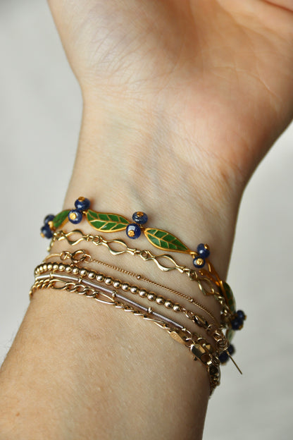 T.W. McClelland Sapphire Blueberry Bracelet - 18K Gold