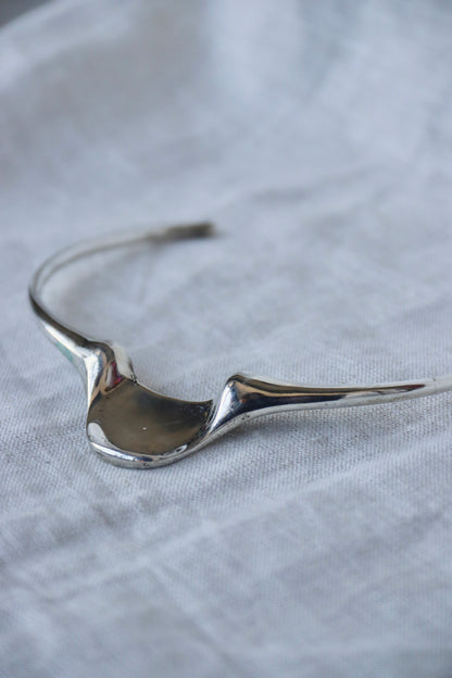 Minas Spyridis sterling silver Apollonian choker collar necklace.