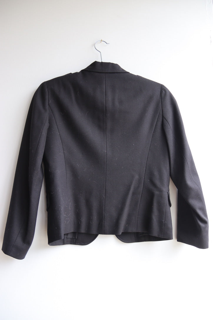 Theory Black Cropped Jacket