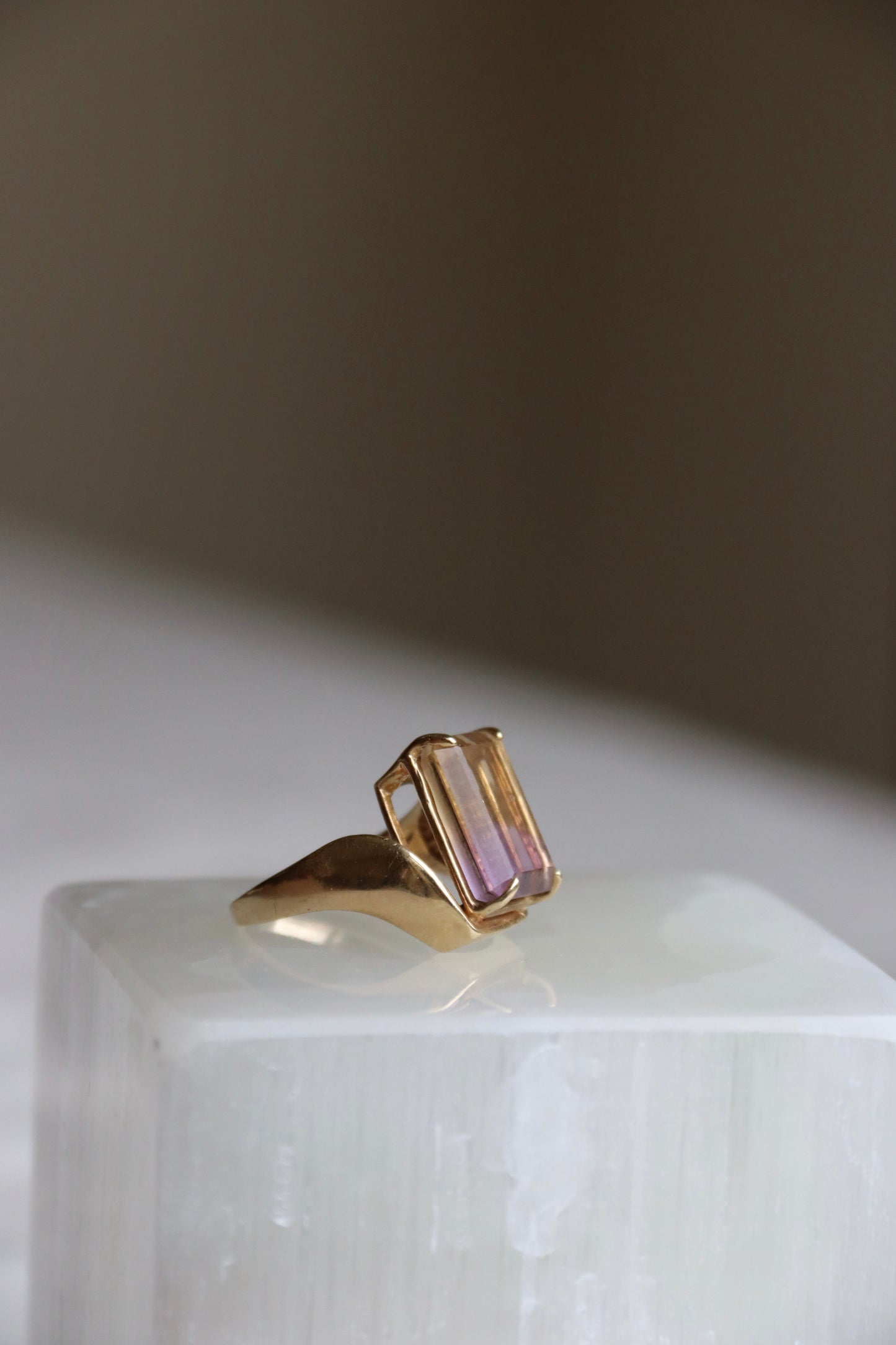 10K Ametrine Asymmetrical Ring