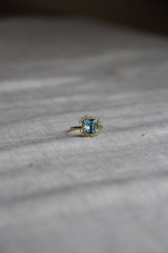 Blue Topaz Ring - 14K