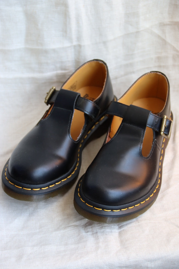 Dr. Martens "Polley" Black Mary Jane Shoes
