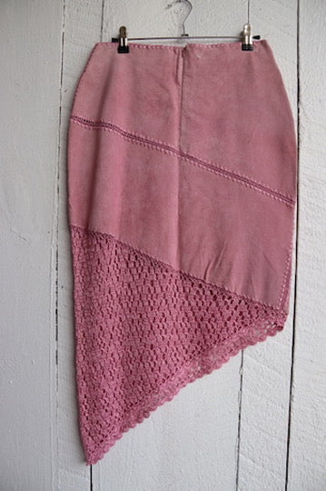 IDI by Mathew Pink Leather Skirt