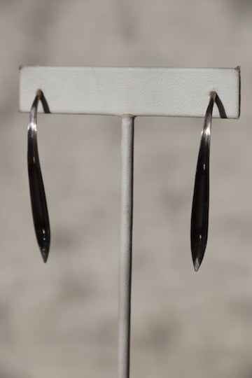Sterling Silver Leaf Drop Earrings