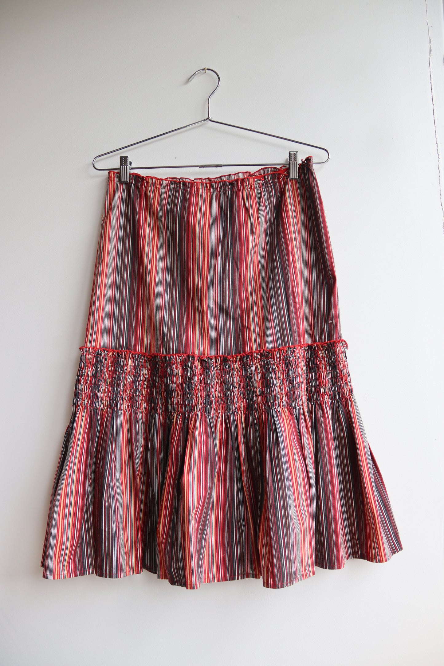 Wet Seal Red Striped Skirt